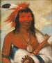 WNahDeTnkAh Grote Arend of Zwarte Hond Leider van de groep OHahKasKaTohYAnTe - George Catlin — weergave van het kunstwerk