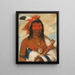WNahDeTnkAh Grote Arend of Zwarte Hond Leider van de groep OHahKasKaTohYAnTe - George Catlin — ingelijst kunstwerk aan de muur