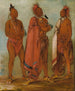 WaMshEeSheek Celui qui enlève WaChshUk War MinkChsk Drie jonge mannen in het bijzonder - George Catlin — weergave van het kunstwerk