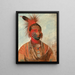 Washkamonya Fast Dancer dans Guerrier - George Catlin — ingelijst kunstwerk aan de muur