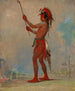 WeChshTaDoTa Red Man, een vooraanstaande balspeler - George Catlin — weergave van het kunstwerk