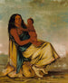 van WhCheeTe, echtgenote van de dominee en kind - George Catlin — weergave van het kunstwerk
