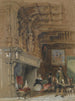 an old English manor in the falconry era - George Cattermole — artwork view