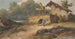 van een hut aan de rand van een rivier met een koe in Bengal - George Chinnery — weergave van het kunstwerk