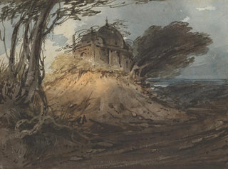Tempel Indiaas - George Chinnery — weergave van het kunstwerk