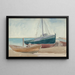 Boten op het strand - George Copeland Ault — ingelijst kunstwerk aan de muur