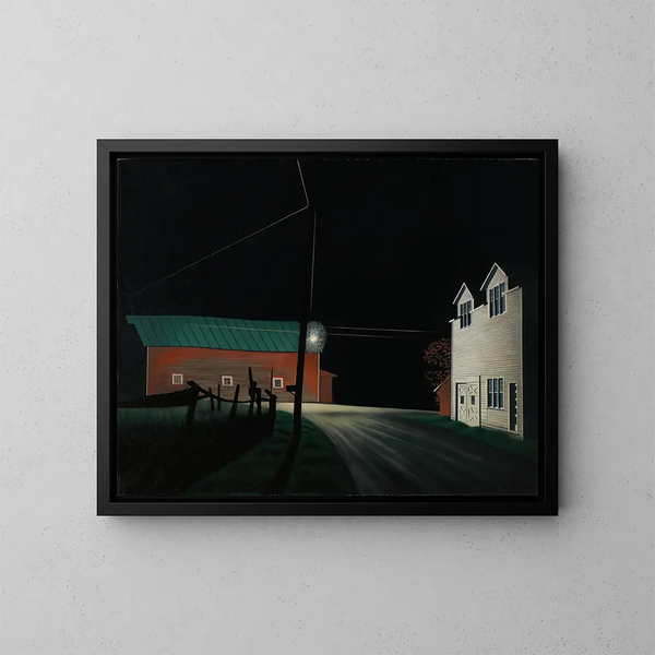 Light-filled painting with corners of Russell - George Copeland Ault — framed artwork on a wall