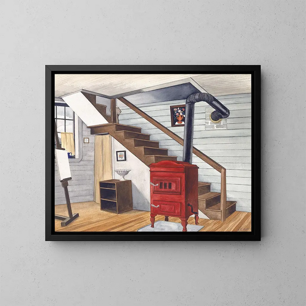 Interior Studio Painting - George Copeland Ault — framed artwork on a wall
