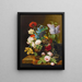 Bloemenvaas - George Frederik Ziesel — ingelijst kunstwerk aan de muur