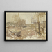 Bouwplaats aan de De Clercqstraat - George Hendrik Breitner — ingelijst kunstwerk aan de muur