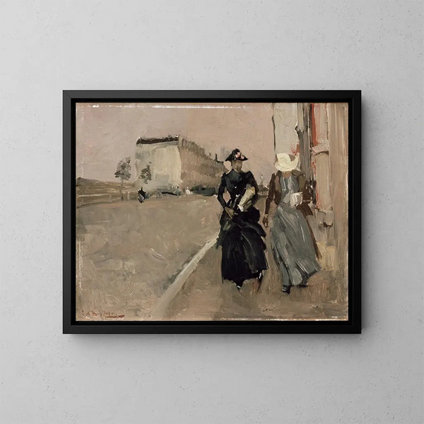 Wind Gust Painting - George Hendrik Breitner — framed artwork on a wall