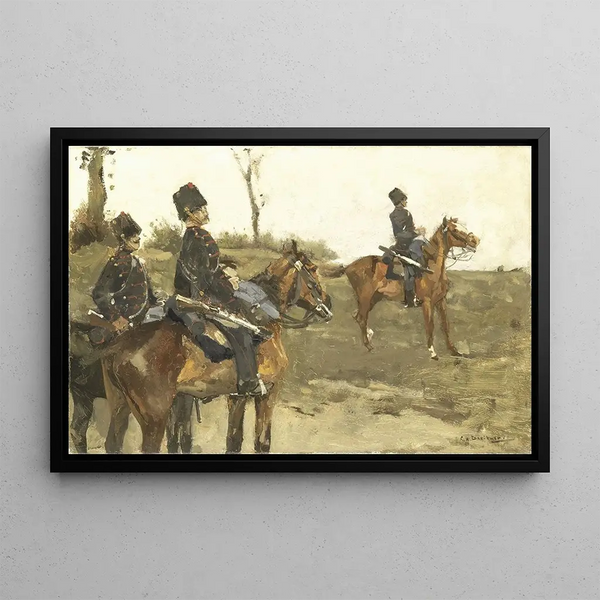 Hussards - George Hendrik Breitner — ingelijst kunstwerk aan de muur