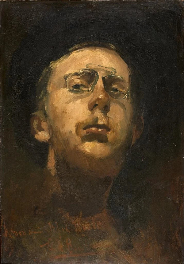George Hendrik Breitner - Selfportrait with pincenez.webp