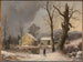 Winterlandschap - George Henry Durrie — weergave van het kunstwerk