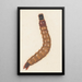 Entomological watercolor painting Pl088 - George Hudson — framed artwork on a wall
