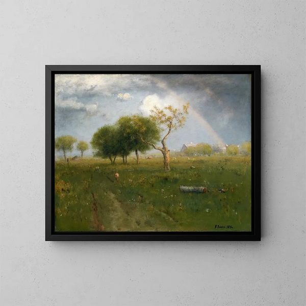 Na een zomerse bui - George Inness — ingelijst kunstwerk aan de muur