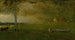 Landschapschilderij met vee in de storm - George Inness — weergave van het kunstwerk