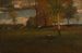 vlakbij het dorp in oktober - George Inness — weergave van het kunstwerk