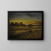 weide bij dageraad - George Inness — ingelijst kunstwerk aan de muur