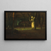 Zonsondergang in het bos - George Inness — ingelijst kunstwerk aan de muur