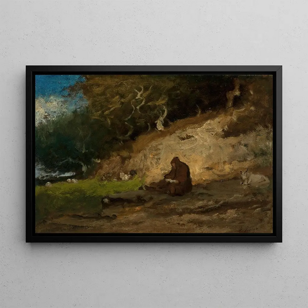 L'Ermite - George Inness — ingelijst kunstwerk aan de muur