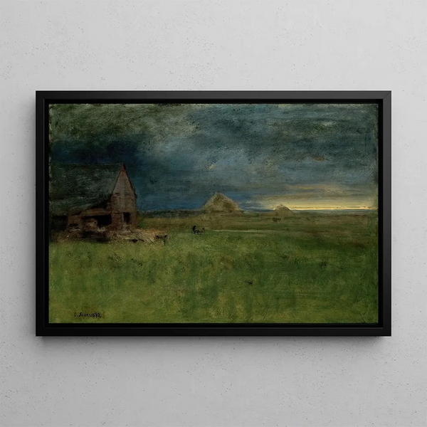 La Ferme solitaire Nantucket - George Inness — ingelijst kunstwerk aan de muur