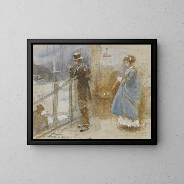 Club de croquis de Langham - George John Pinwell — framed artwork on a wall