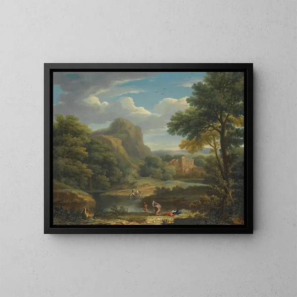 Mountain Landscape Painting - George Lambert — framed artwork on a wall