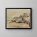 Vrachtschip gestrand - George Loring Brown — ingelijst kunstwerk aan de muur