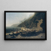 van het uitzicht op de baai van Amalfi, Golf van Salerno - George Loring Brown — ingelijst kunstwerk aan de muur