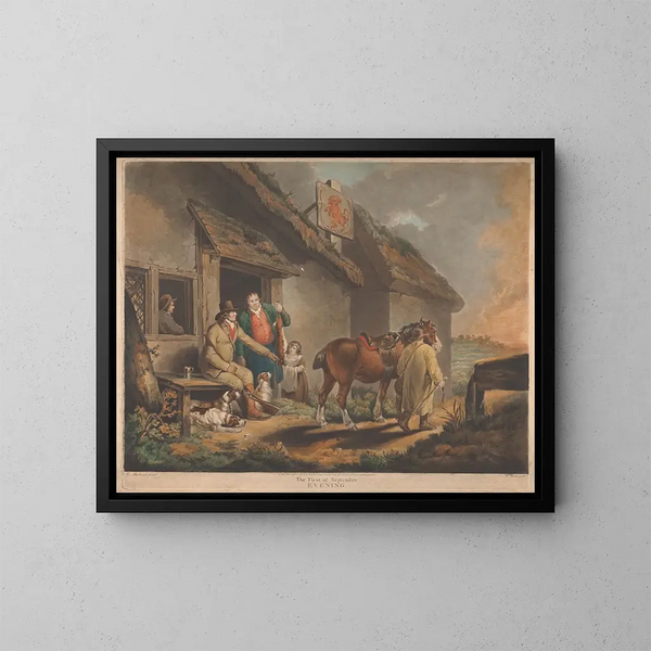 La première soirée de septembre - George Morland — framed artwork on a wall