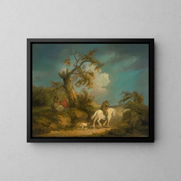 The Storm - George Morland — framed artwork on a wall