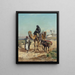Een Arabische reiziger en zijn vrouw - George Peter — ingelijst kunstwerk aan de muur