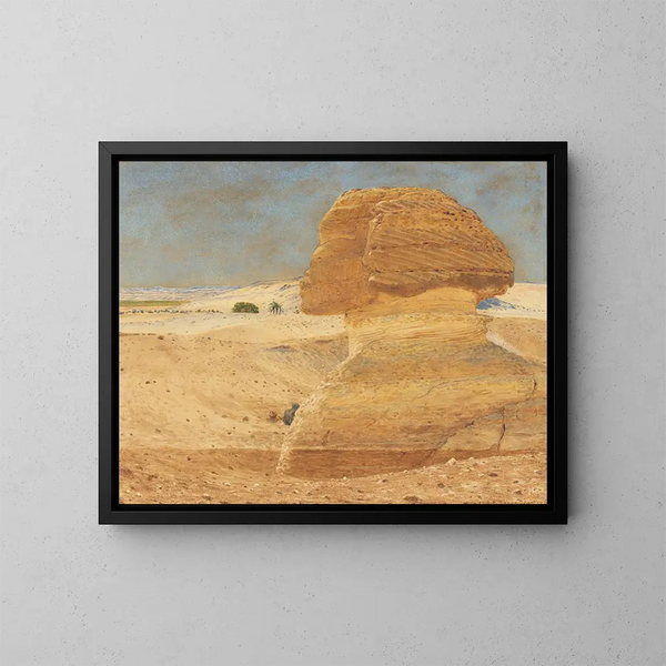 The Sphinx near Giza in the morning light - George Price Boyce — framed artwork on a wall
