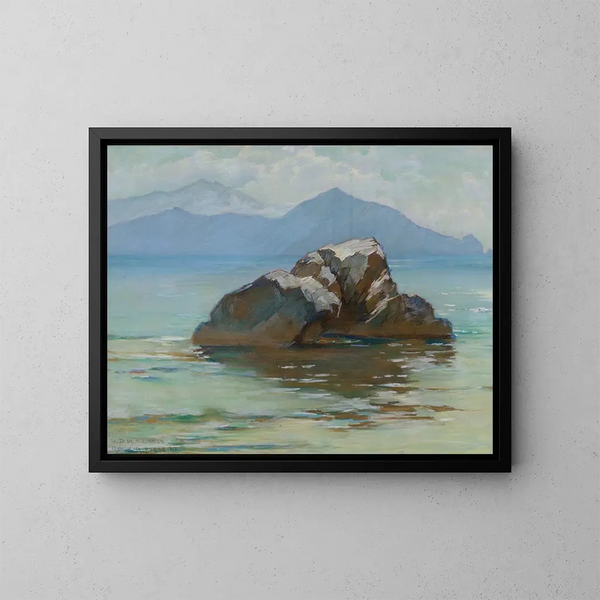 De Sorrente schiereiland vanaf Capri - George Randolph Barse — ingelijst kunstwerk aan de muur