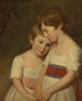 van een dubbelportret van twee broers en zussen - George Romney — weergave van het kunstwerk