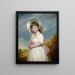 Mademoiselle Juliana Willoughby - George Romney — ingelijst kunstwerk aan de muur