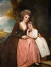 Portret van mevrouw Bracebridge en haar dochter Mary - George Romney — weergave van het kunstwerk