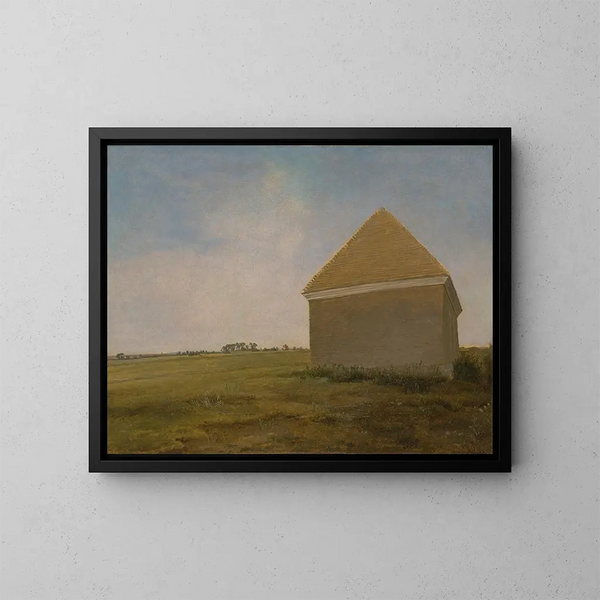 Newmarket Heath met een schoonmaakhuis - George Stubbs — ingelijst kunstwerk aan de muur