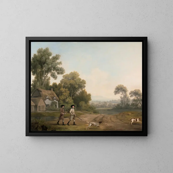 Twee heren die op jacht gaan - George Stubbs — ingelijst kunstwerk aan de muur