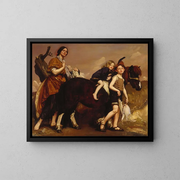 Vacances dans l'Essex - George Washington Lambert — framed artwork on a wall