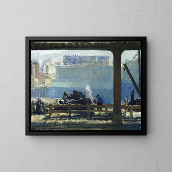 Ochtendblauw - George Wesley Bellows — ingelijst kunstwerk aan de muur