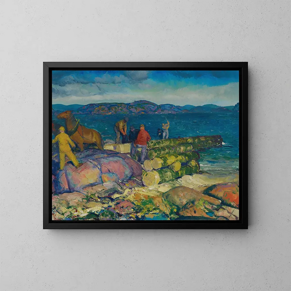 Constructeurs de quais - George Wesley Bellows — ingelijst kunstwerk aan de muur