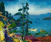 Blue Evening Painting of Lobster Cages in the Early Morning - George Wesley Bellows — artwork view