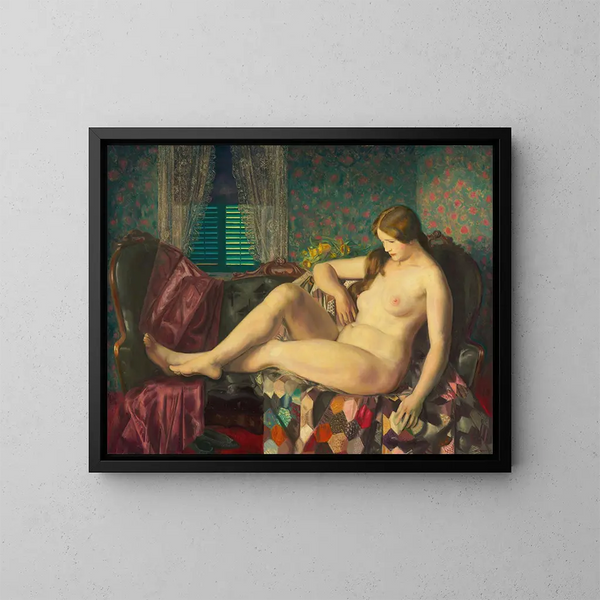 nieuw met een zeshoekige omslag - George Wesley Bellows — ingelijst kunstwerk aan de muur