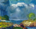 De komende storm - George Wesley Bellows — weergave van het kunstwerk