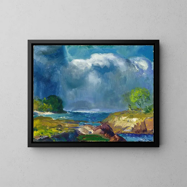 De komende storm - George Wesley Bellows — ingelijst kunstwerk aan de muur