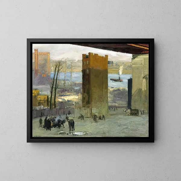 Le Lonesome Tenement - George Wesley Bellows — ingelijst kunstwerk aan de muur