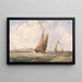 Boten in een sterke branding voor de kust - George William Crawford Chambers — ingelijst kunstwerk aan de muur
