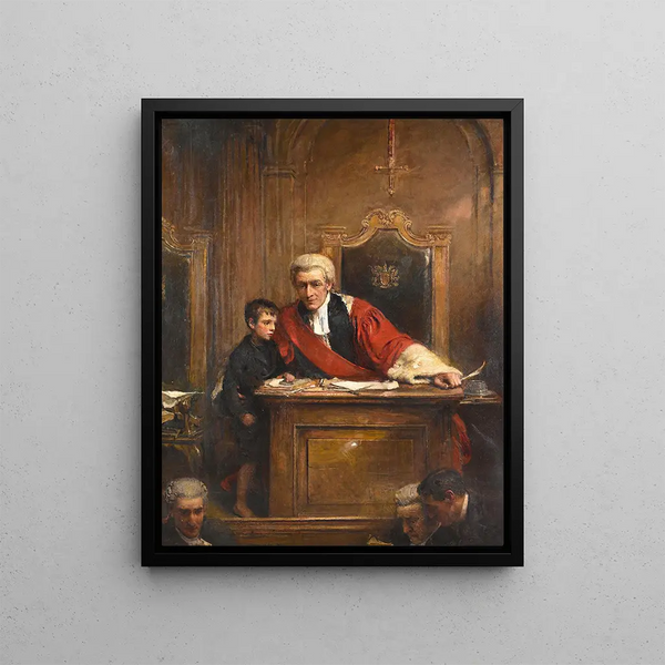 George William Joy - Le juge et lenfant innocent dmoin dun crime.webp